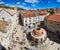 Panorama of Large Onofrio`s Fountain Square in Dubrovnik