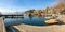 Panorama of Laveno Mombello town, situated on the shore of Lake Maggiore in province of Varese, Italy