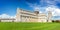 Panorama of the leaning tower of Pisa and the cathedral Duomo in Pisa, Tuscany Italy