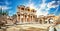 Panorama of the Library of Celsus in Ephesus in the afternoon