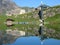 Panorama lift of the lake Melchsee or Panoramalift auf Melchsee-Frutt, Melchtal - Canton of Obwald, Switzerland