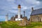 Panorama of lighthouse and ruin of monastery, Pointe de Saint Ma