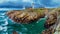 Panorama of lighthouse and ruin of monastery, Pointe de Saint Ma