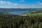 Panorama from the Lipno Reservoir of the Vltava River