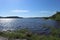 Panorama from the Lipno Reservoir of the Vltava River