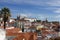 Panorama of lisbon, Santa Engracia\'s church and Sao Vicente