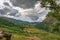 Panorama on Llyn Gwynant and its valley, Wales