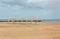 Panorama of a lonely romantic beach on the Mediterranean, Haifa