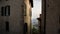 Panorama of the Lower City, aka Citta Bassa from the Upper City, aka Citta Alta of Bergamo, Italy