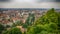 Panorama of the Lower City, aka Citta Bassa from the Upper City, aka Citta Alta of Bergamo, Italy