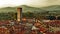 Panorama of Lucca, Italy