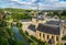 Panorama of Luxemburg Balcony of Europe, Neumunster Abbey. Luxembourg. Luxembourg