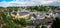 Panorama of Luxemburg Balcony of Europe, Neumunster Abbey. Luxembourg. Luxembourg