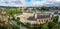 Panorama of Luxemburg Balcony of Europe, Neumunster Abbey. Luxembourg. Luxembourg