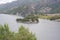 Panorama of Lysefjord Lysefjorden fjord canyon in Norway on a cloudy day