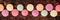Panorama, Macarons, biscuits or cookies on a rusty background, t