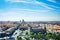 Panorama of Madrid city with Air and Space Force building