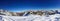 Panorama of magnificent Allalinhorn 4027m part of the Mischabel group of mountains
