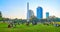 Panorama of Maha Bandula Park, Yangon, Myanmar