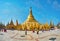 Panorama with main stupa of Shwedagon Zedi Daw, Yangon, Myanmar