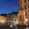 Panorama of Mainz at evening