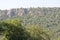 Panorama of Manchi Haveli Village and Champaner historical city from Pavagadh Hill. Gujarat State of India