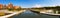 Panorama of Manzanares river in Madrid