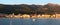 Panorama of Marciana Marina harbour with Monte Cappane mountain