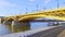 Panorama of Margaret Bridge from Jozsef Antall embankment, Budapest, Hungary