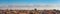 Panorama of Marrakech city skyline with Atlas mountains in the background