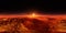 Panorama of the Martian landscape at sunset