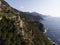 Panorama of mediterranean sea coast shore green nature landscape Torre del Verger Banyalbufar Mallorca Balearic Spain