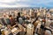 Panorama of Melbourne\'s city center from a high point. Australia.