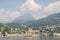 Panorama of Menaggio Town on Lake Como in Italy. Bright Architecture with Colorful Buildings