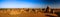 Panorama of Meroe pyramids in the desert Sudan,