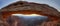 Panorama Mesa Arch in Canyonlands National Park, Utah