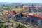 Panorama of metallurgical plant and an industrial zone. View from above