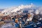 Panorama of metallurgical plant and an industrial zone. View from above