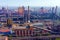 Panorama of metallurgical plant and an industrial zone. View from above