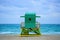 Panorama of Miami Beach, Florida. Lifeguard Tower Miami Beach, Florida.