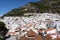 Panorama of Mijas Pueblo white village in Spain