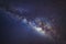 The Panorama milky way galaxy.Long exposure photograph.with grain