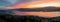 Panorama of the Minho River and Estuary seen from Monte Santa Trega at sunrise