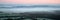 Panorama misty countryside landscape vibrant dawn sunrise