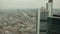 Panorama of modern expensive, rich city of Frankfurt am main in Germany top view