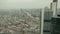 Panorama of modern expensive, rich city of Frankfurt am main in Germany top view