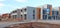 Panorama of a modern standard no name houses buildings construc