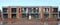 Panorama of a modern standard unfinished houses buildings const