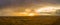 A panorama of a monsoon at sunset