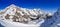 Panorama of Mont Blanc de Courmayeur, Val Veny, and Youla slope